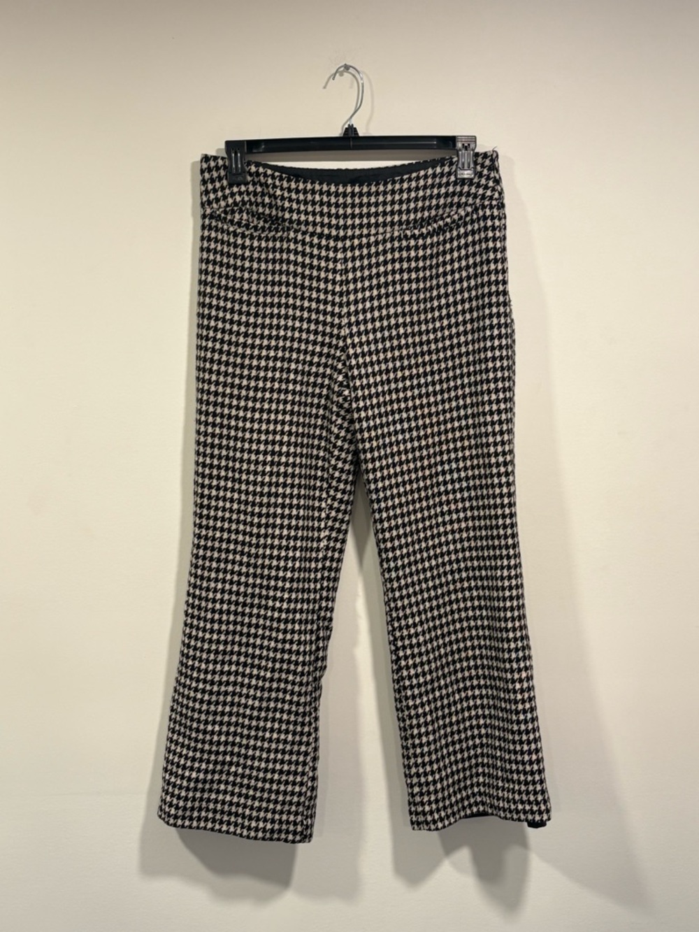 metrostyle Black & White Houndstooth Boot Cut Pants